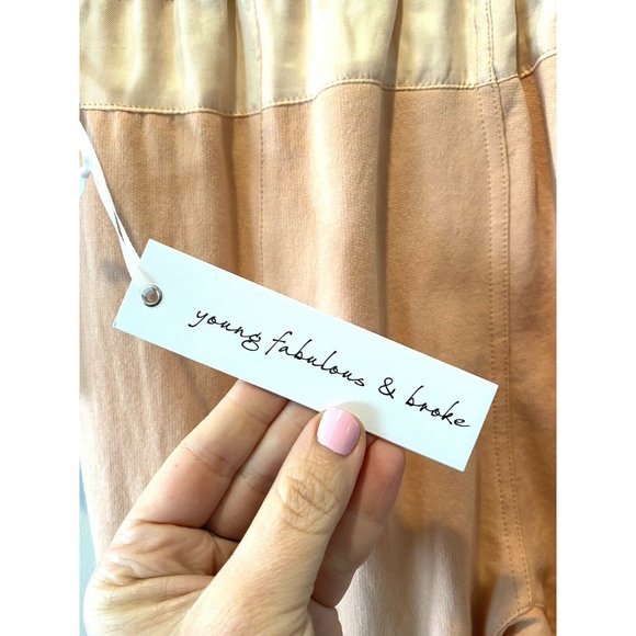 NWT Young Fabulous Broke Peach W Brushed Satin Jog - Picture 8 of 11